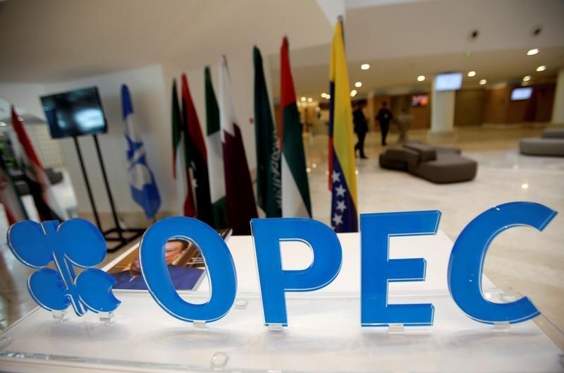 OPEC Logo Is Pictured Ahead Of An Informal Meeting Between Members Of The Organization Of The Petroleum Exporting Countries (OPEC) In Algiers, Algeria September 28, 2016. REUTERS/Ramzi Boudina     TPX IMAGES OF THE DAY